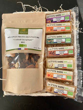Charger l'image dans la galerie, coffret sportif, barres energétiques bio et naturel, sachet melange de fruits secs nature, barre énergétique, barre amande, en-cas gourmand