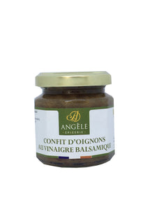 confit d'oignon bio, angele confiserie, oignon au vinaigre balsamique, angèle épicerie, bio