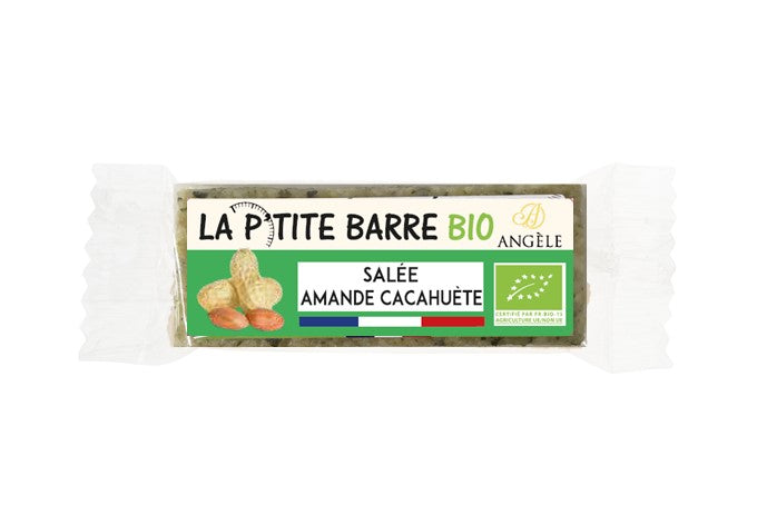 barre énergétique, salée, cacahuète, 100% bio, sans gluten, p'tite barre bio, barre énergie