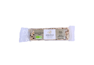nougat blanc figue, angele confiserie, bio 