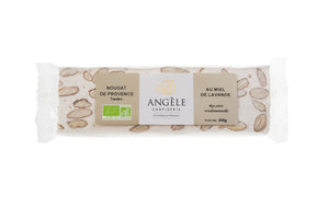 nougat de Provence biologique nature tendre, miel de lavande, angele confiserie