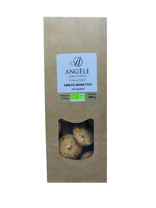 sablé aux noisettes, sablés noisette bio, sablé artisanal, biscuit aux noisettes biscuit bio