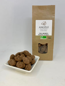 amande enrobée, amande enrobée bio, amande bio, angele confiserie, amande enrobée chocolat bio