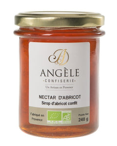 sirop fruit confit abricot, 100% bio, angele confiserie 