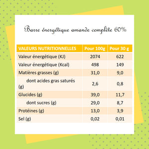 pack 30 barres energetiques, biologique, sans gluten, vegan, artisanal, l'atelier de marius & magalie